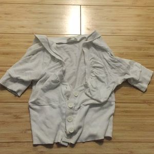 White crop cardigan